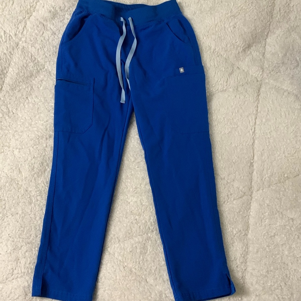 women's Royal Blue Yola - Petite Skinny Scrub Pants 2 - XS - Petite/Royal Blue